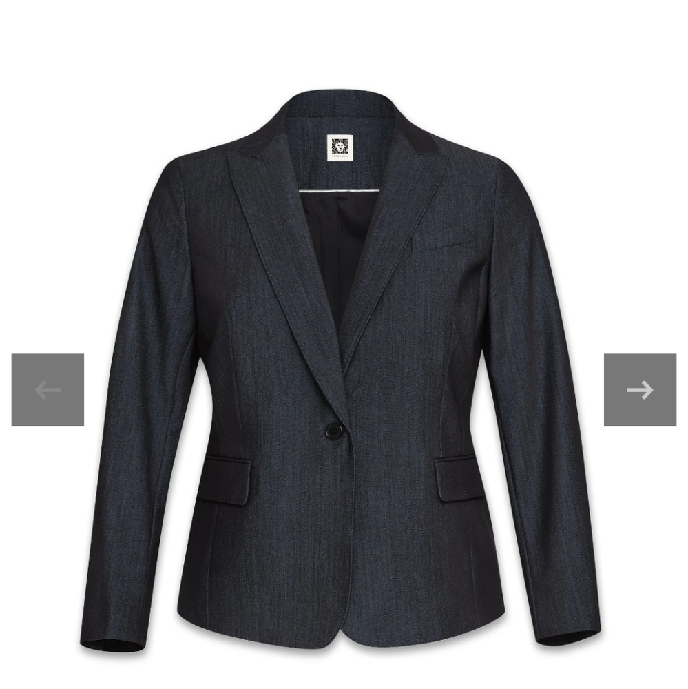 NWT Anne Klein Indigo Twill Blazer and Skirt